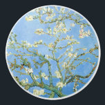 Van Gogh Almond Blossom, Sky Blue Keramische Knop<br><div class="desc">Van Gogh Almond Blossom op St. Remy,  lichtblauw</div>