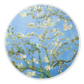 Van Gogh Almond Blossom, Sky Blue Keramische Knop (Voorkant)