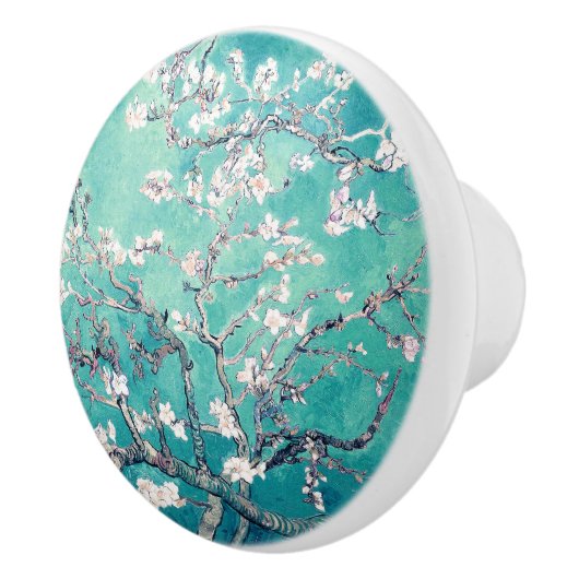 Van Gogh Almond Blossom Turquoise Keramische Knop (Rechts)
