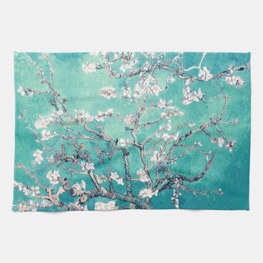 Van Gogh Almond Blossom Turquoise Theedoek (Horizontaal)