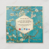 Van Gogh Almond Blossom Vierkante Visitekaartje (Achterkant)