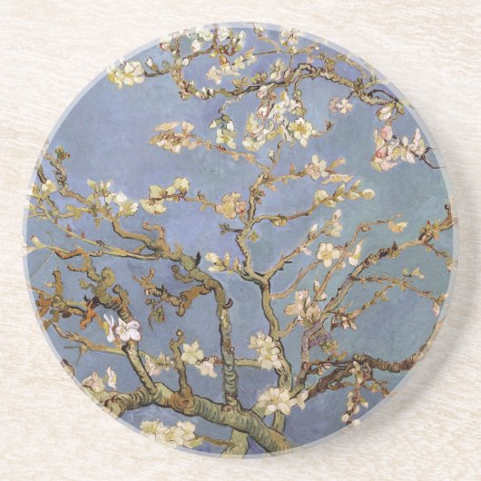 Van Gogh Almond Blossom Zandsteen Onderzetter (Voorkant)
