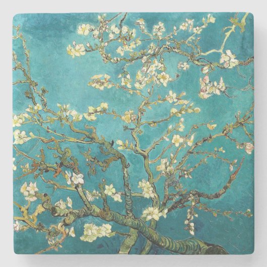 Van Gogh Almond Blossoms Classic Impressionism Stenen Onderzetter (Voorkant)