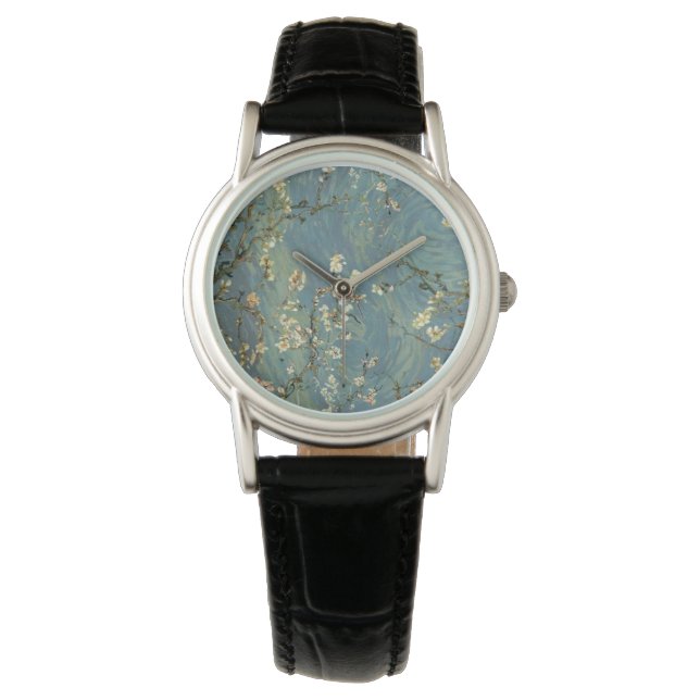 Van Gogh Amandelbloesem Fijne Kunst Horloge (Voorkant)