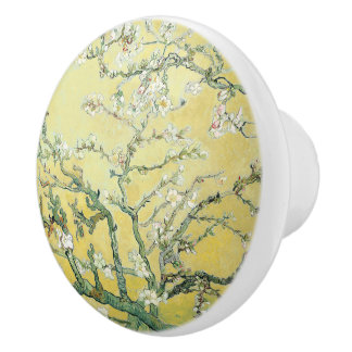 Van Gogh Amandelbloesem, Hemelblauw Keramische Knop