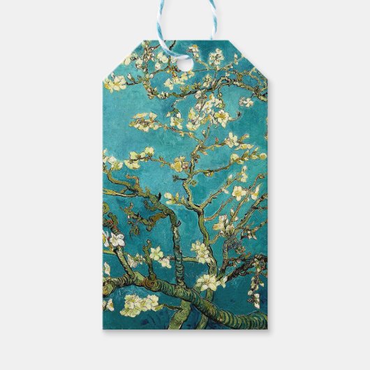 Van Gogh Amandelbloesem Klassiek Impressionisme Cadeaulabel (Voorkant)