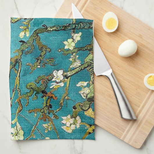 Van Gogh Amandelbloesem Klassiek impressionisme Theedoek (Quarter Fold)