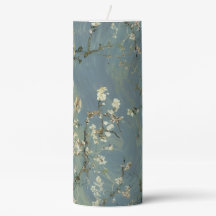Van Gogh Amandelbloesem Kunst Teal Blauwe Pilaarka