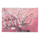 Van Gogh Amandelbloesem perzik roze Kussensloop (Achterkant)