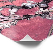 Van Gogh Amandelbloesem perzik roze Perfect Poster (Hoek)