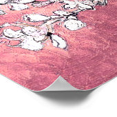 Van Gogh Amandelbloesem perzik roze Poster (Hoek)
