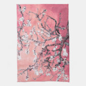 Van Gogh Amandelbloesem perzik roze Theedoek (Verticaal)