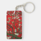 Van Gogh Amandelbloesem Rood Sleutelhanger (achterkant)