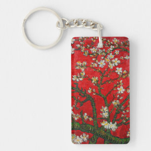 Van Gogh Amandelbloesem Rood Sleutelhanger