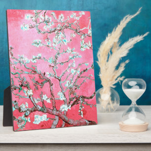 Van Gogh Amandelbloesem roze blauw Fotoplaat