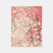 Van Gogh Amandelbloesemperzik Fleece Deken (Voorkant)