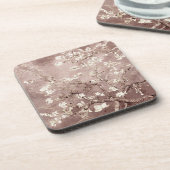 Van Gogh Amandelbloesems Beige Bier Onderzetter (Linkerzijde)