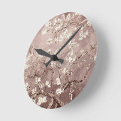 Van Gogh Amandelbloesems Beige Ronde Klok (Hoek)