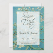 Van Gogh Amandelbloesems bruiloft Save The Date (Voorkant)