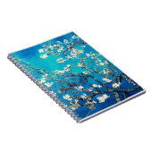 Van Gogh Amandelbloesems heldere turkoois Notitieboek (Rechterzijde)