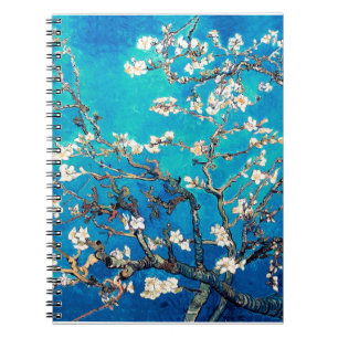 Van Gogh Amandelbloesems heldere turkoois Notitieboek