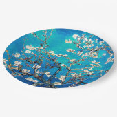 Van Gogh Amandelbloesems heldere turkoois Papieren Bordje (Gekanteld)