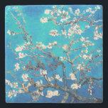Van Gogh Amandelbloesems heldere turkoois Stenen Onderzetter<br><div class="desc">Amandelbloesems van Vincent Van Gogh kleurwijziging copyright 2sweet4wordsDesigns/ PureVintage Love Krijg de schoonheid van Van Goghs geliefde amandelbloesem in de kleuren die bij jouw huis passen. vincent van gogh,  van gogh,  amandelbloesems,  bloemig,  ,  mooi, </div>