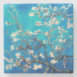 Van Gogh Amandelbloesems heldere turkoois Stenen Onderzetter