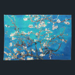 Van Gogh Amandelbloesems Heldere Turquoise Theedoek<br><div class="desc">Vincent Van Gogh Almond Blossom Artist: Vincent Van Gogh Title: Almond Blossom Gewijzigd door 2zoete4wordsDesign / PureVintageLove wrapping paper,  cadeaubonnen,  cadeaubonpapier,  tissuepapier,  elegant,  impressionisme,  Vincent Van Gogh,  Van Gogh,  Almond Blossom,  bloemen,  bloem.</div>