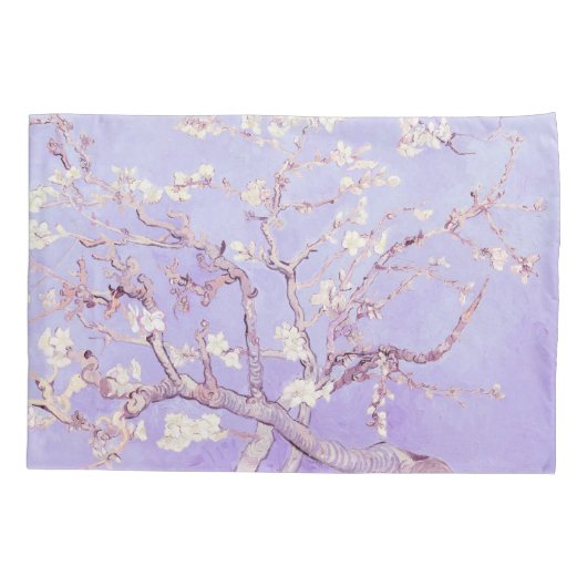 Van Gogh Amandelbloesems Lavendel Kussensloop (Achterkant)