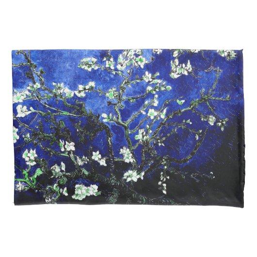 Van Gogh Amandelbloesems Levendig Blauw Kussensloop (Voorkant)