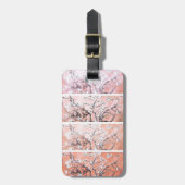 Van Gogh Amandelbloesems Peach Pink Bagagelabel (Voorkant verticaal)