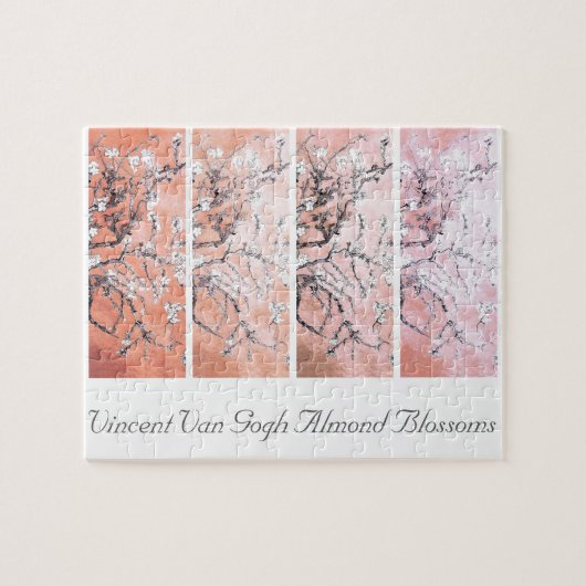 Van Gogh Amandelbloesems Peach Pink Legpuzzel (Horizontaal)