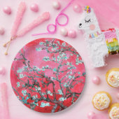 Van Gogh Amandelbloesems Rood blauw Papieren Bordje (Feest)