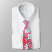 Van Gogh Amandelbloesems Rood blauw Stropdas (Gebonden)