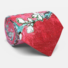 Van Gogh Amandelbloesems Rood blauw Stropdas