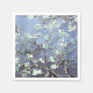Van Gogh Amandelbloesems Staal Blauw Servet