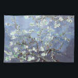 Van Gogh Amandelbloesems Staal Blauw Theedoek<br><div class="desc">Amandelbloesems van Vincent Van Gogh kleurwijziging copyright 2sweet4wordsDesigns/ PureVintage Love Krijg de schoonheid van Van Goghs geliefde amandelbloesem in de kleuren die bij jouw huis passen. vincent van gogh,  van gogh,  amandelbloesems,  bloemig,  ,  mooi, </div>
