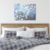 Van Gogh Amandelbloesems Staalblauw Canvas Afdruk (Insitu (Slaapkamer))