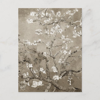Van Gogh Ammond Branches in Bloom - Sepia Briefkaart