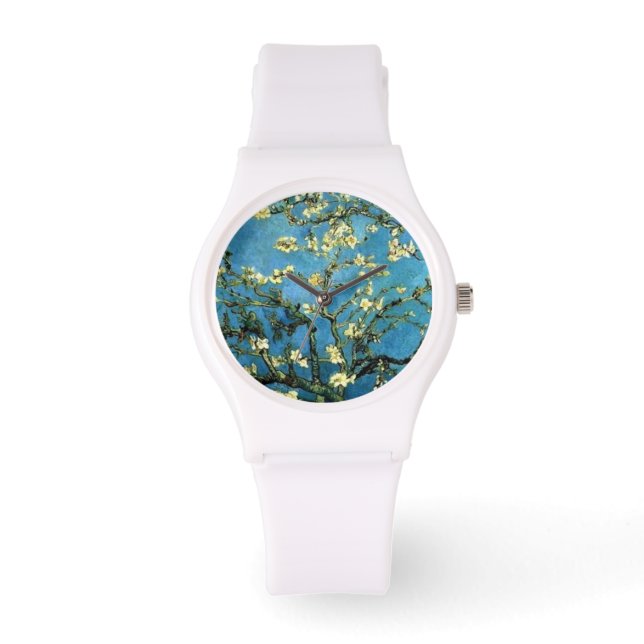 Van Gogh Appelbloesems Horloge (Voorkant)