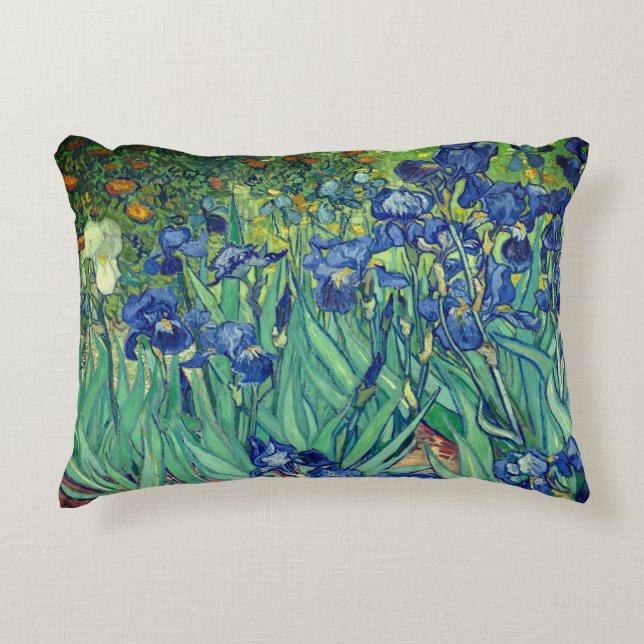 Van Gogh Art Irises Accent Kussen (Voorkant)