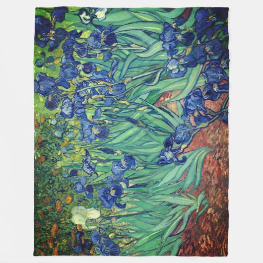 Van Gogh Art Irises Fleece Deken (Voorkant)