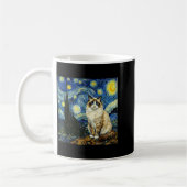 Van Gogh Art Starry Night - Funny Ragdoll Cat Arti Koffiemok (Links)