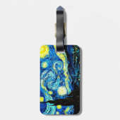 Van Gogh art, Sterrennacht, beroemd schilderij Bagagelabel (Achterkant verticaal)