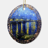 Van Gogh art, Sterrennacht over de Rijn, Keramisch Ornament (Links)