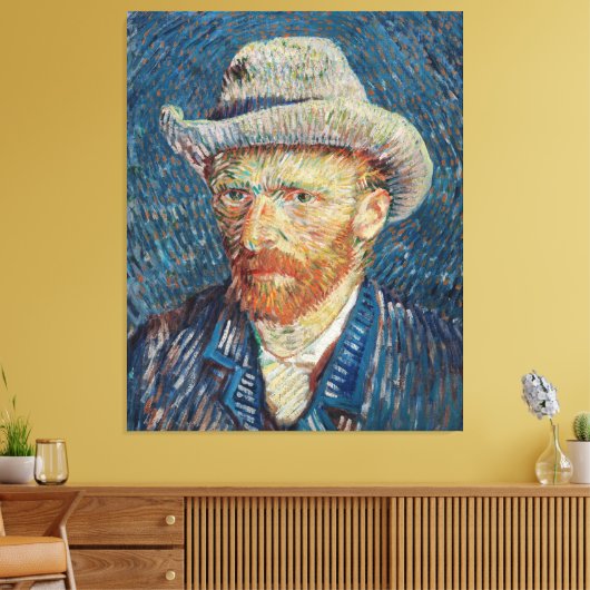 Van Gogh Auto-portret Canvas Afdruk (Insitu (Woonkamer))
