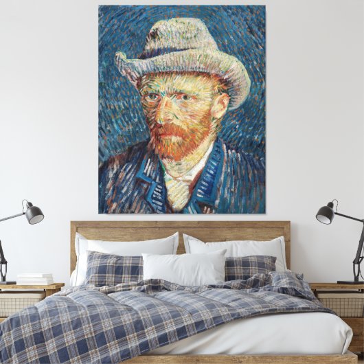 Van Gogh Auto-portret Canvas Afdruk (Insitu (Slaapkamer))