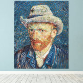 Van Gogh Auto-portret Canvas Afdruk (Insitu (Houten vloer))