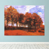 Van Gogh - Autumn Landscape, Canvas Afdruk (Insitu (Houten vloer))